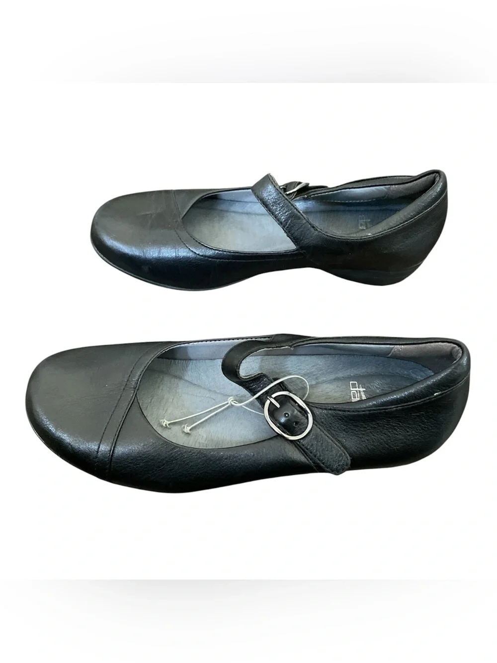 Dansko leather upper black adjustable buckle loafer shoes women’s size 8.5